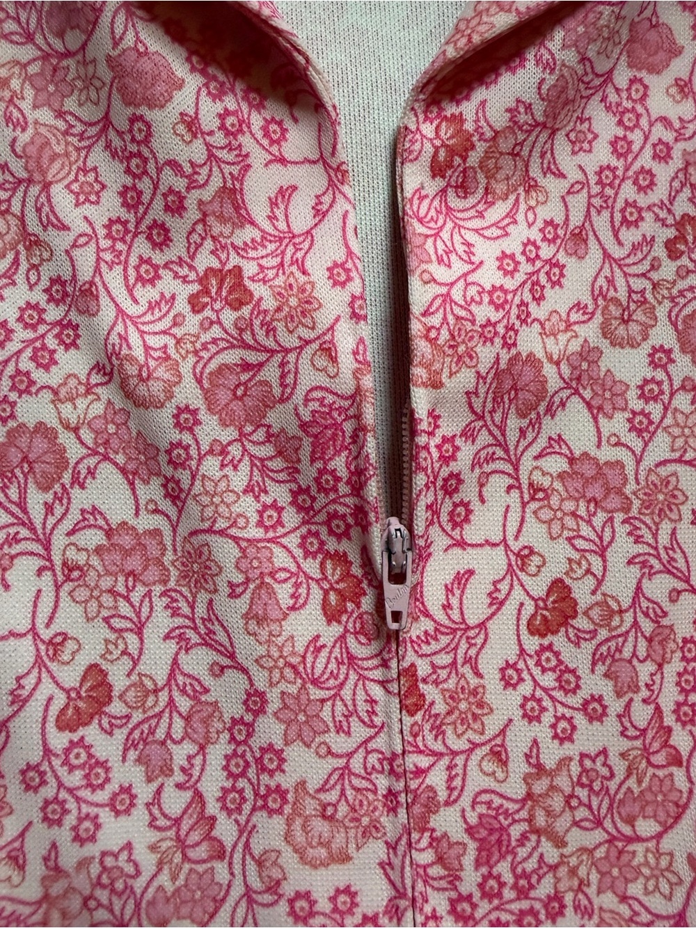 Vintage 1960s Pink Floral A-Line Dress Size M-L - Picture 8 of 9